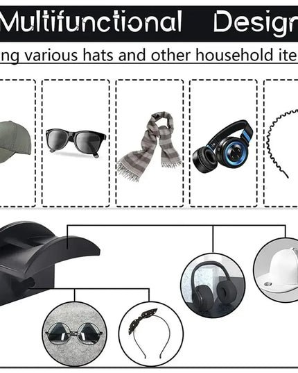 2/4/8/10 Pieces Baseball Casual Hat Storage Box Without Drilling Portable Cap Holder Support Caps Accessories for Caps Organizer