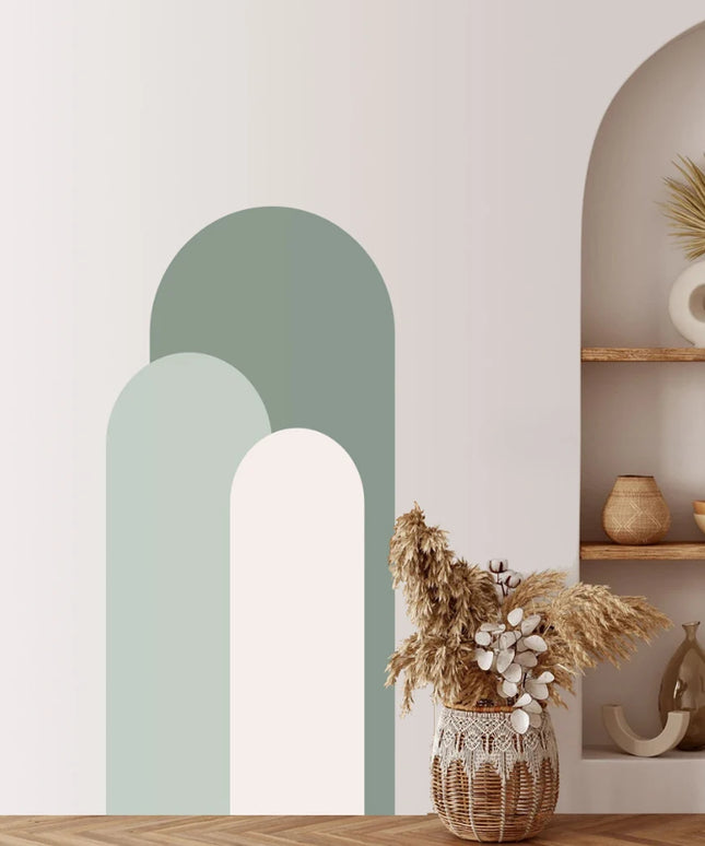 Arch Wall Stickers Living Room Sofa Bedside Background Decoration Self Adhesive Bohemian Arch Geometric Stickers Wallpaper