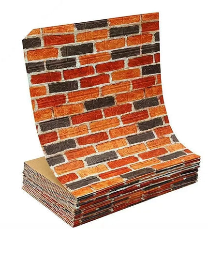 70cmx1/5/10m 3D Wallpaper Decoration Self-adhesive Antique Foam Brick Wallpaper Living Room Bedroom Waterproof 3d Wall Sticker