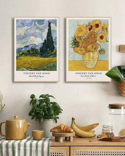 Vincent Van Gogh Writings Prints and Posters Great Work The Starry Night Canvas Painting Decorations for Living Room Wall Art