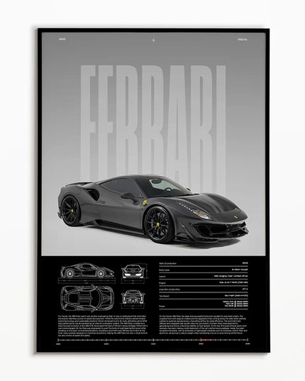 Black & White Famous Cars Posters Classic Car Photography Print Man Cave Canvas Painting Wall Art Pictures for Home Decoration