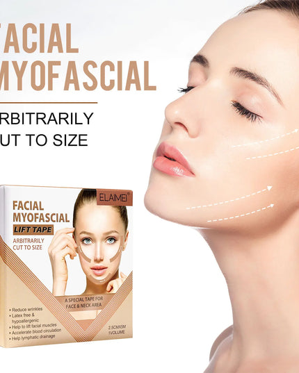 2.5CM*5M Instant Facial Myofascial Lift Tape For Face Neck Eyes Skin Lifting Tool Wrinkle Removal Sticker V Face Elastic Bandage