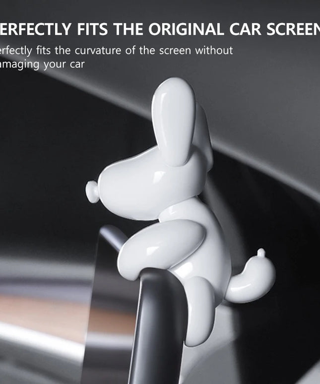 NovaAcc Adorable Dog Dashboard Decoration Car Central Control Screen for Tesla Model Y 3 2021-2024 Interior Accessories