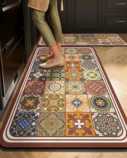 Non-slip Kitchen Mat Long Rugs Crystal Velvet Carpet for Living Room Absorbent Foot Mats Bedroom Doormat Alfombra Small Rugs