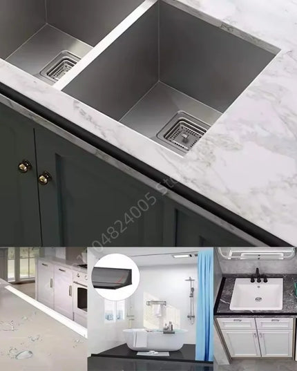 Self-Adhesive Silicone Bathroom Retention Water Retaining Strip Bendable Bathroom Door Washing Machine Shower Dam Barrier