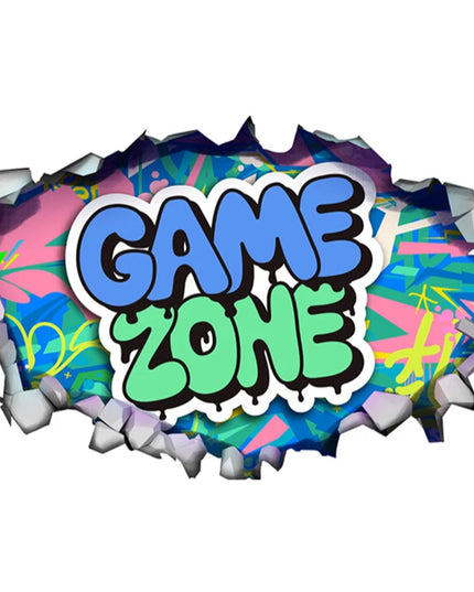 Larger Game Poster 3D Wall Hole Art Cool Gamer Zone Gamepad Vinyl Mural Stickers Home Decoration for Kids Bedroom Gaming Rooms