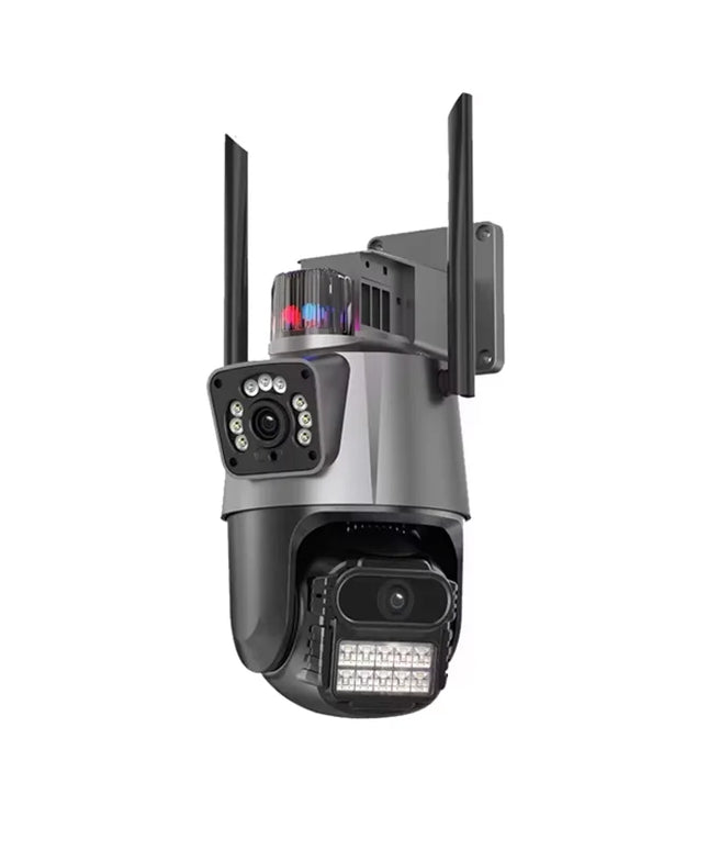 PTZ Camera Outdoor 3MP 4K HD Dual Lens Dual Screens WiFi Security IP Camera Auto Tracking Wirelss CCTV Surveillance Camera