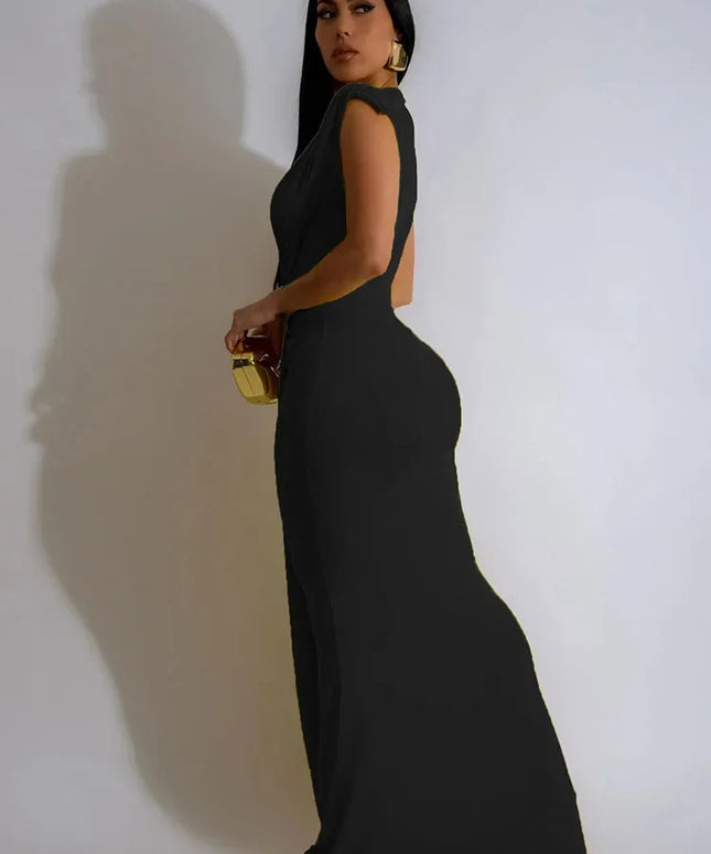 Elegant Ruched Bodycon Maxi Dresses for Women Birthday Night Party Evening Prom Deep V-neck Sheath Celebrity Formal Long Dress