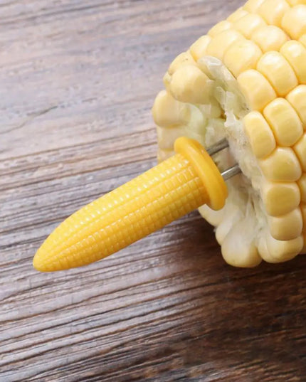 Stainless Steel Corn Forks Skewer Small BBQ Camping Corn Holders Heat-resistant Kitchen Accessories Outdoor Barbecue Tool