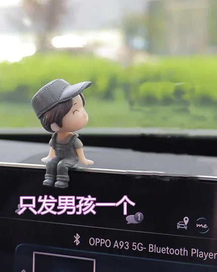 Cute Cartoon Couples Car Decoration Accessories Romantic Figurines Balloon Ornament Auto Interior Dashboard Accessories Gifts