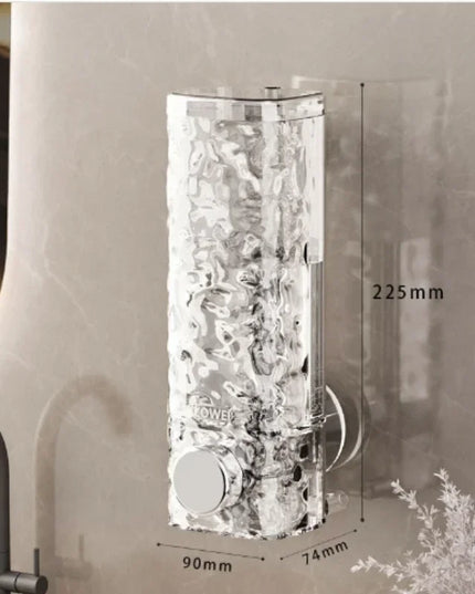 Wall-Mounted Soap Dispenser No-Drill Suction Cup Plastic Lead-Free Independent Installation Bathroom Accessories Battery-Free