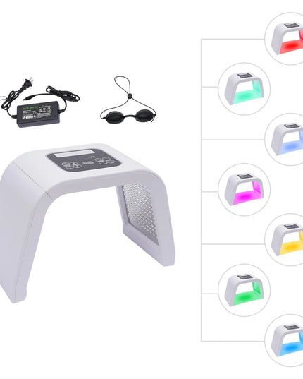 7 Color LED Light Therapy for Face, 7 in 1 Beauty Equipment for Skin Care at Home LED Mask Professional for SPA, AC100V-240V