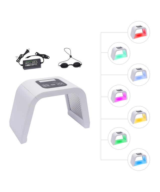7 Color LED Light Therapy for Face, 7 in 1 Beauty Equipment for Skin Care at Home LED Mask Professional for SPA, AC100V-240V