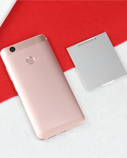 Aluminum Folding Mirror Pocket Mini Portable Makeup Mirrors Travel Hand Small Mirror Vanity Foldable Compact Cosmetics Tools