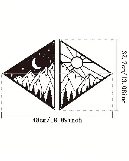 Mountain Wall Art, Mountain Waterfall Metal Wall Art Home Decor, Metal Wall Art, Home Decor Modern Art Wall Ornaments Artwork