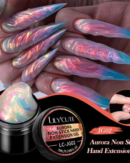 LILYCUTE 15ML Quick Extension Gel Nail Polish Nude Milk White Color Finger Prolong Acrylic Crystal Construction Hard Gel Varnish