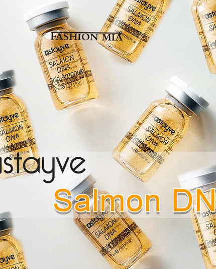 Stayve 8ml Face Salmon DNA Gold Ampoule Booster Serum Kit Natural Lighten melanin Whitening Moisturizing Care Skin