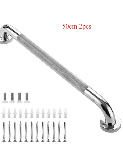 Bathroom Tub Toilet Handrail Grab Bar Stainless Steel 300/400/500Mm Anti Slip Shower Safety Support Handle Towel Rack