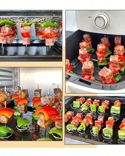 10/20/30pcs Kabob Skewers Stainless Steel Sticks For Grilling Reusable Kebab Tool Barbecue Stainless Steel BBQ Stick Chicken