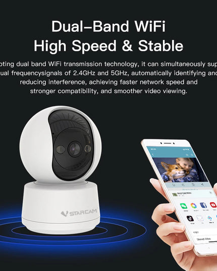 Vstarcam 5MP Home IP Camera Smart Video Camera With AI Humanoid Detection 5Ghz Wifi Full Color Night Vision Child safety Camera