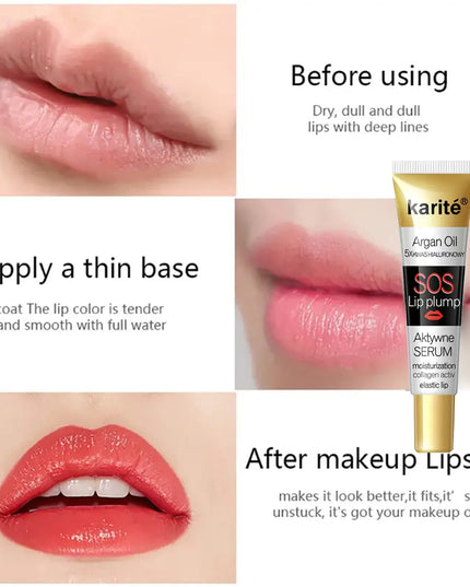 Moroccan Argan Oil Lip Plumping Essence - Moisturizing and Nourishing Lip Balm, Suitable for All Skin Types, Natural Makeup
