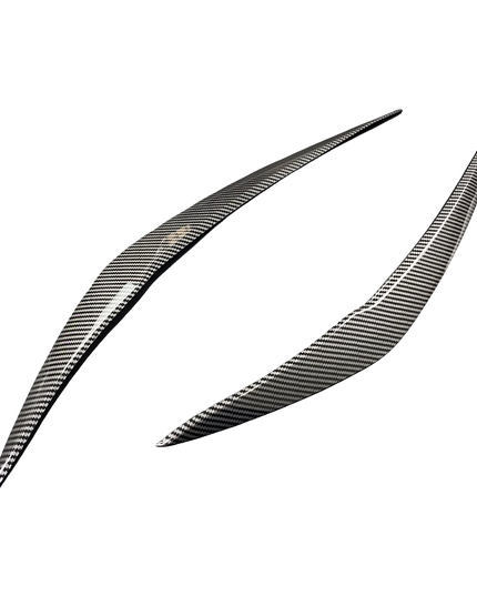 2Pcs Car Front Headlight Eyebrow Eyelid Cover For BMW 1 Series F20 F21 118i 120i 2015 2016 2017 2018 2019 Glossy Black Stickers