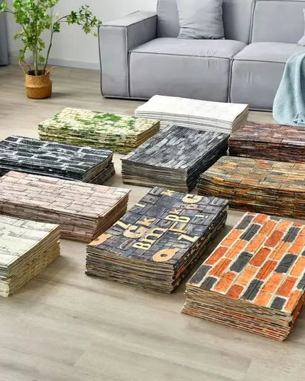 70cmx1/5/10m 3D Wallpaper Decoration Self-adhesive Antique Foam Brick Wallpaper Living Room Bedroom Waterproof 3d Wall Sticker