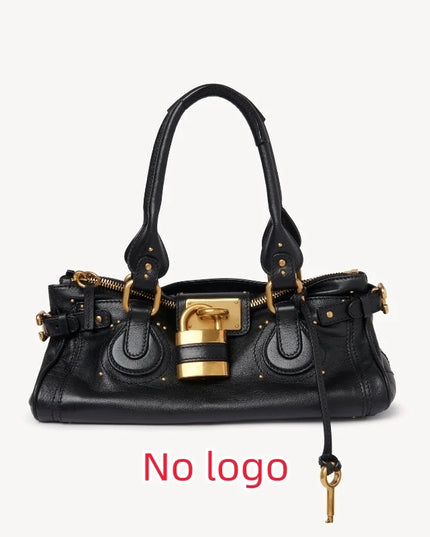 PADDINGTON BAG, Women's Uni Bag, Fashionable Top Handle Tote Bag with Golden Lock, Luxury Design Shoulder Handbags for Ladies