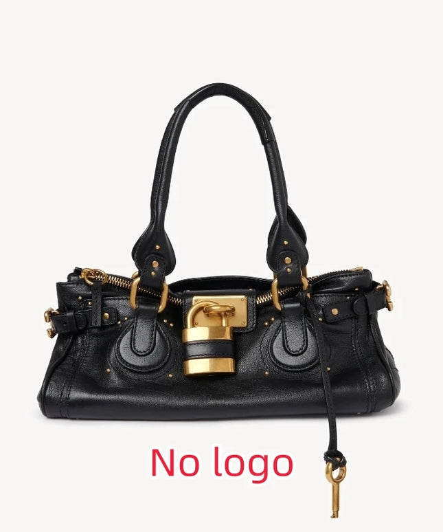 PADDINGTON BAG, Women's Uni Bag, Fashionable Top Handle Tote Bag with Golden Lock, Luxury Design Shoulder Handbags for Ladies