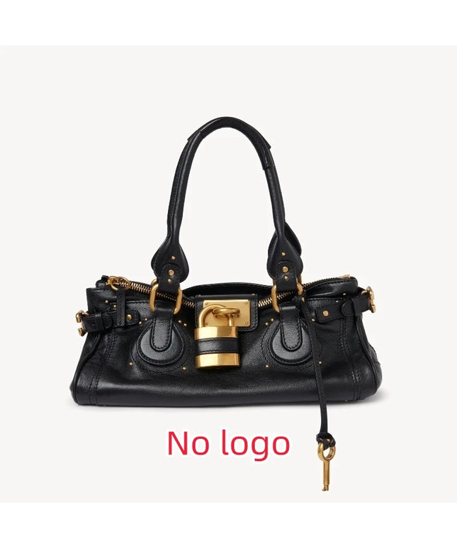 PADDINGTON BAG, Women's Uni Bag, Fashionable Top Handle Tote Bag with Golden Lock, Luxury Design Shoulder Handbags for Ladies