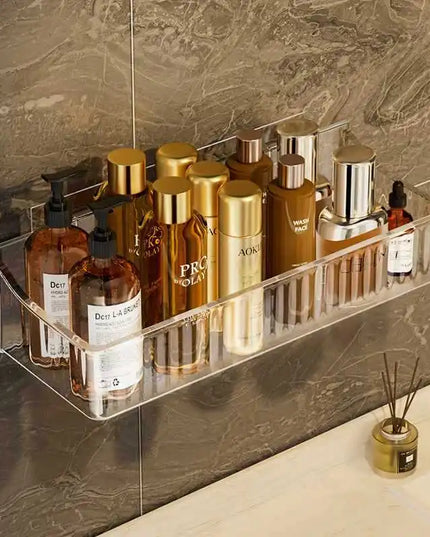 Cosmetics Storage Rack Punched Bathroom Storage Rack Wall-mounted Toilet-free Storage Box in Front of The Sink