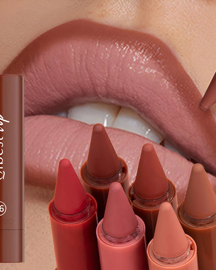 Twist Up Lip Liner Lipstick Pen Multipurpose Powder Blusher Velvet Matte Waterproof Lip Contour Non Stick Cup Lip Rouge Makeup