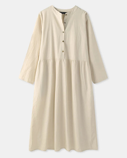 Women's Elegant Solid Cotton Robe Femme 2022 Spring Autumn Bohemian Maxi Dress ZANZEA Casual Long Sleeve Shirt Dresses Oversized