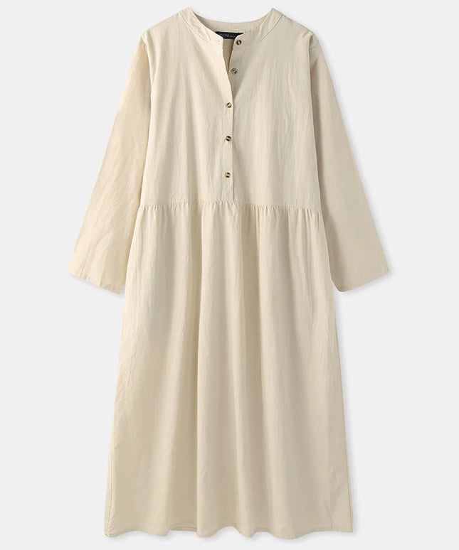 Women's Elegant Solid Cotton Robe Femme 2022 Spring Autumn Bohemian Maxi Dress ZANZEA Casual Long Sleeve Shirt Dresses Oversized
