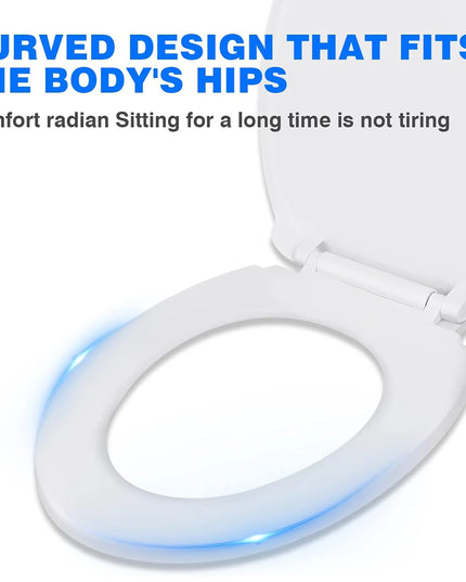 Slow Close O-Shape Toilet Seat Quiet Lid Durable Anti-Bacterial Simple Top Fixing Removable Universal Bathroom Accessories