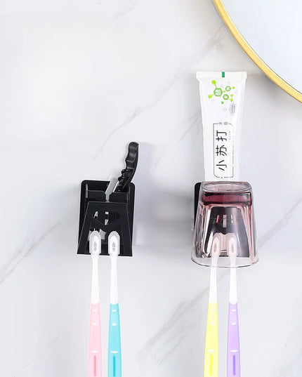 2pcs Stainless steel toothbrush holder without punching, bathroom wall mounted