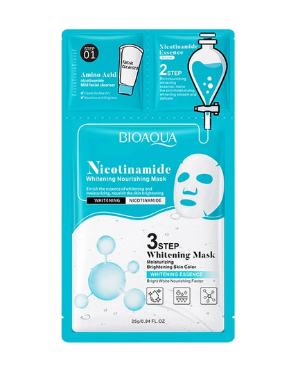 5pcs BIOAQUA Hyaluronic Acid Collagen Face Mask Sets Moisturizing Anti-aging Whitening Facial Masks Skin Care Products