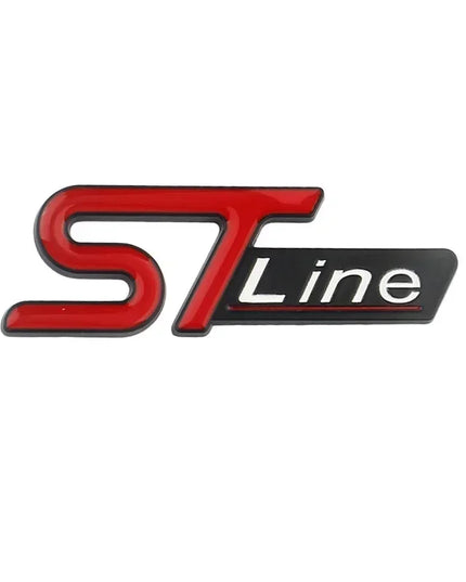 For FORD ST LINE Logo Front Grill Emblem Badge Car Rear Trunk Sticker Decals Focus Kuga Fiesta Mondeo ESCAPE Ecoboost