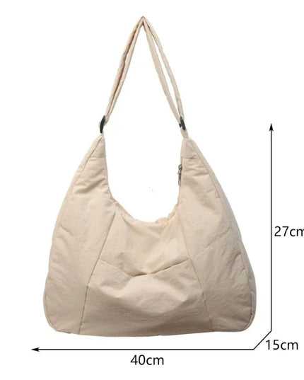 Trendy Women's Soft Cloth Shoulder Bag Solid Color Student 2025 Spring Y2k Casual Style Big Handbags Crossbody Bags for Women