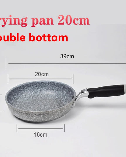 Durable Stone Frying Wok Pan Non-stick Ceramic Pot Induction Fryer Steak Cooking Gas Stove Skillet Cookware Tool for Kitchen Set