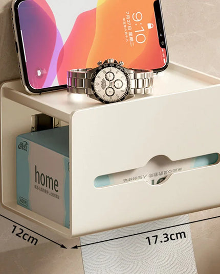 Toilet Paper Holder Wall-Mounted Carbon Steel Toilet Paper Holder Tissue Rack Bathroom Tissue Holder Bathroom Accessories