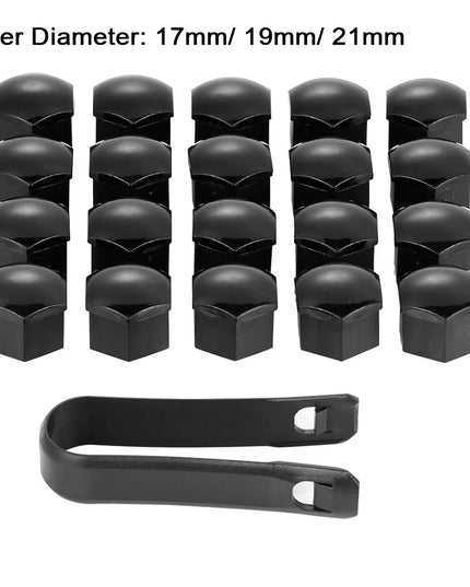 20Pcs Universal 17mm Plastic Car Wheel Nut Covers Bolt Caps For Audi A3 A4 B8 B9 A5 Q3 Q5 Q7 A6 A7 Auto Accessories