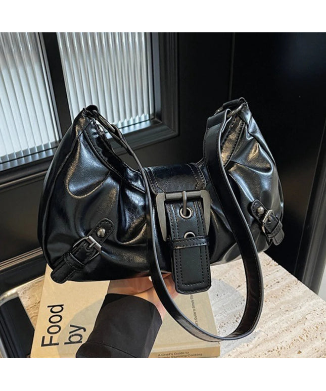 Y2K Retro Pleated Hobo Shoulder Bag for Women Hot Selling Maillard Style Underarm Bag Clutch Handbags for Travel Work Shopping