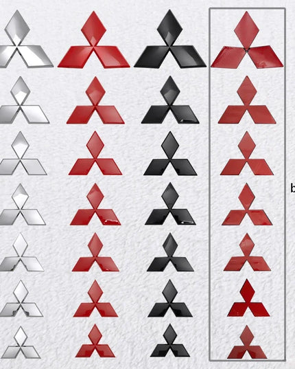 ABS Car Front Grill Emblem Rear Trunk Badge Sticker for Mitsubishi Outlander Ralliart Lancer ASX Pajero Delica EVO Colt Triton