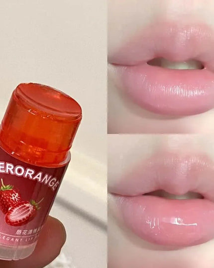 Peach Lychee Fruity Lip Balm Moisturizing Anti-Dry Anti Crack Clear Crystal Lip Balm Lip Care Mini Cute Jelly Lipstick Skin Care