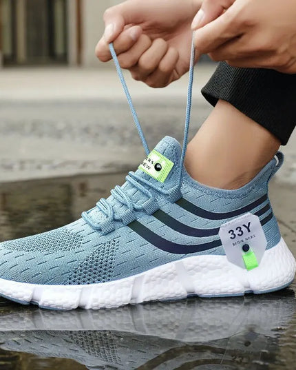 Men Casual Sport Shoes Breathable Lightweight Sneakers Outdoor Mesh Black Running Shoes Athletic Jogging Tenis Walking Shoes