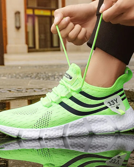 Men Casual Sport Shoes Breathable Lightweight Sneakers Outdoor Mesh Black Running Shoes Athletic Jogging Tenis Walking Shoes