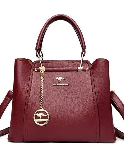 Fashion Women Soft PU Leather Handle Handbag Designer Shoulder Crossbody Bag Ladies Large Capacity Shopping Messenger Tote Bag