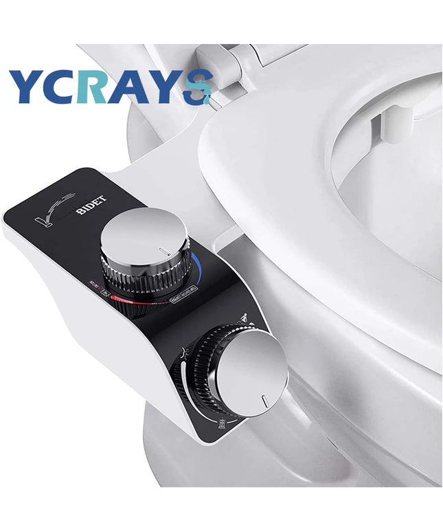 Bidet Toilet Seat Attachment Non-Electric Self-Cleaning Dual Nozzles Wash Hot Cold Mixer Water Lady Bathroom Accessories Sprayer