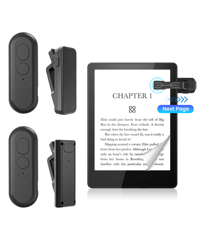 Page Turner for Kindle Paperwhite Kobo eReader Automatic Page Flipping Phone Camera Video Record Page Turner Remote Control
